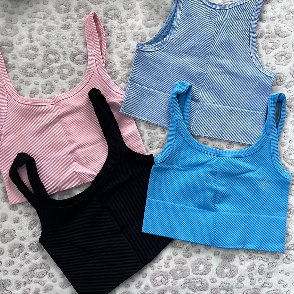 Quiet Storm Ribbed Tank Tops - Picture 2 of 5